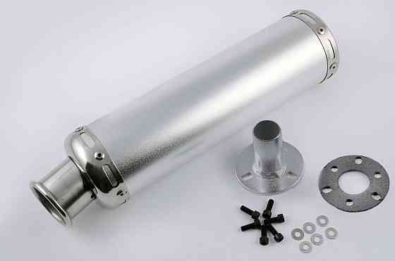 Глушитель (тюнинг) 300*9 см, креп. Ø48mm (нержавейка, серебро, прямоток, mod:9) Мукачево