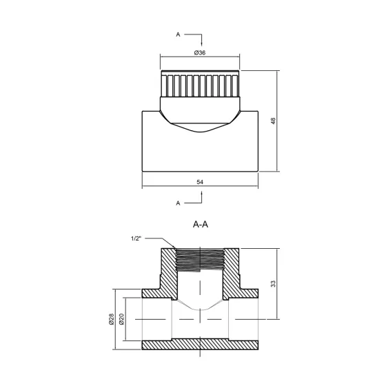 Тройник PPR Thermo Alliance 20х1/2"х20 ВР Київ