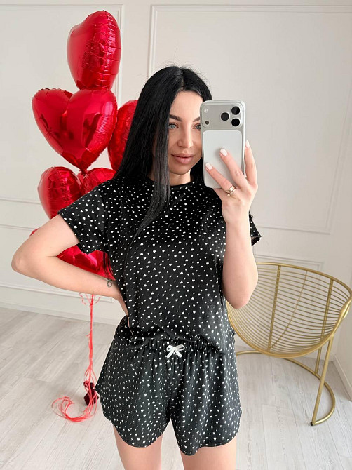 Женская стильная домашняя пижама с велюром Одесса - изображение 2