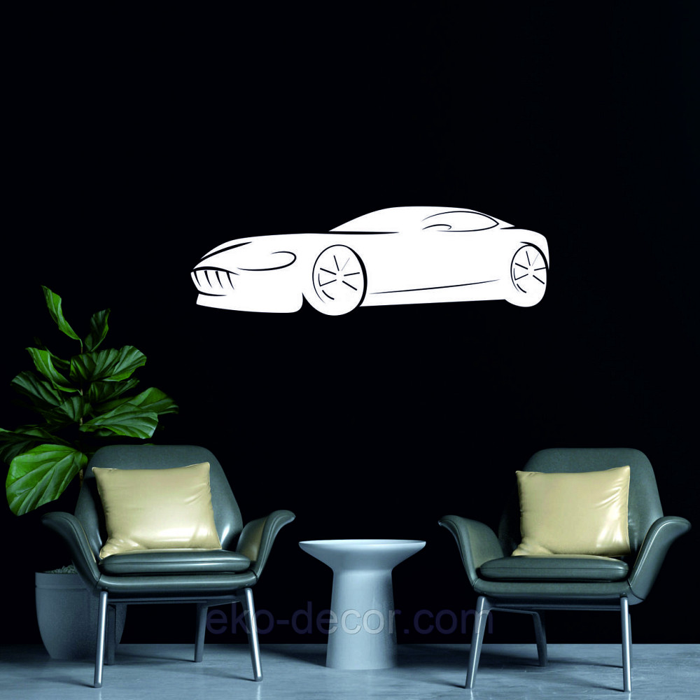 Декоративное настенное Панно «Автомобиль» Декор на стену 50*15 см, Белый Киев - изображение 6