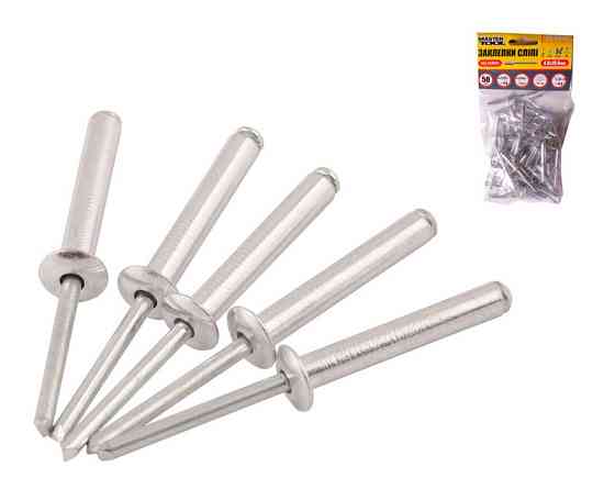 Заклепки алюмінієві витяжні MASTERTOOL 4.8х18.00 мм 50 шт 20-0670 Коломия