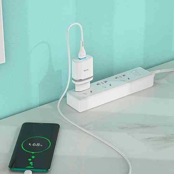 Мережевий зарядний пристрій HOCO C12Q Smart QC3.0 charger set, колір білий 6931474716309 Одеса
