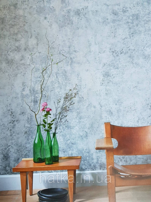 Шпалери вінілові Grandeco One roll one motif 2 MO6001 панно рослини лист папороті бежевий на зеленому Київ - фото 2