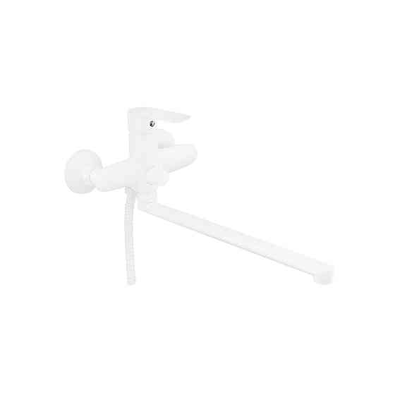 Змішувач для ванни Kroner KRM Fulda - W070 з душовим гарнітуром, білий Київ