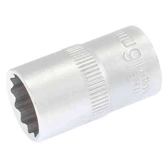 MASTERTOOL Головка торцева MASTERTOOL 12-гранна ½" 16 мм L 40 мм CrV 78-0616 Коломыя