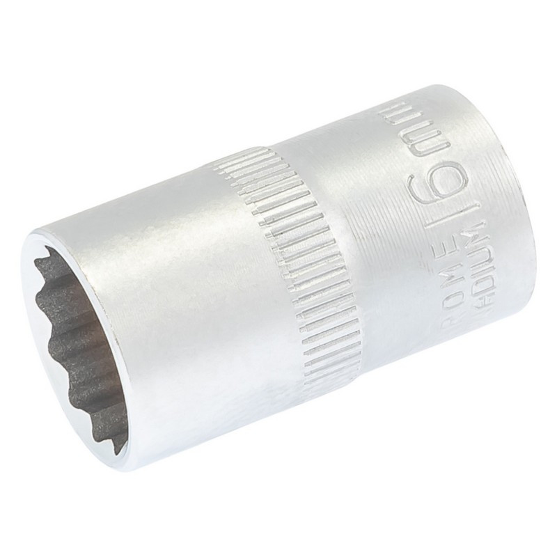 MASTERTOOL Головка торцева MASTERTOOL 12-гранна ½" 16 мм L 40 мм CrV 78-0616 Коломыя - изображение 2