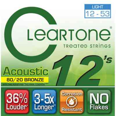 Струны для гитары Cleartone Acoustic 80/20 Bronze Light (12-53) (7612) Винница