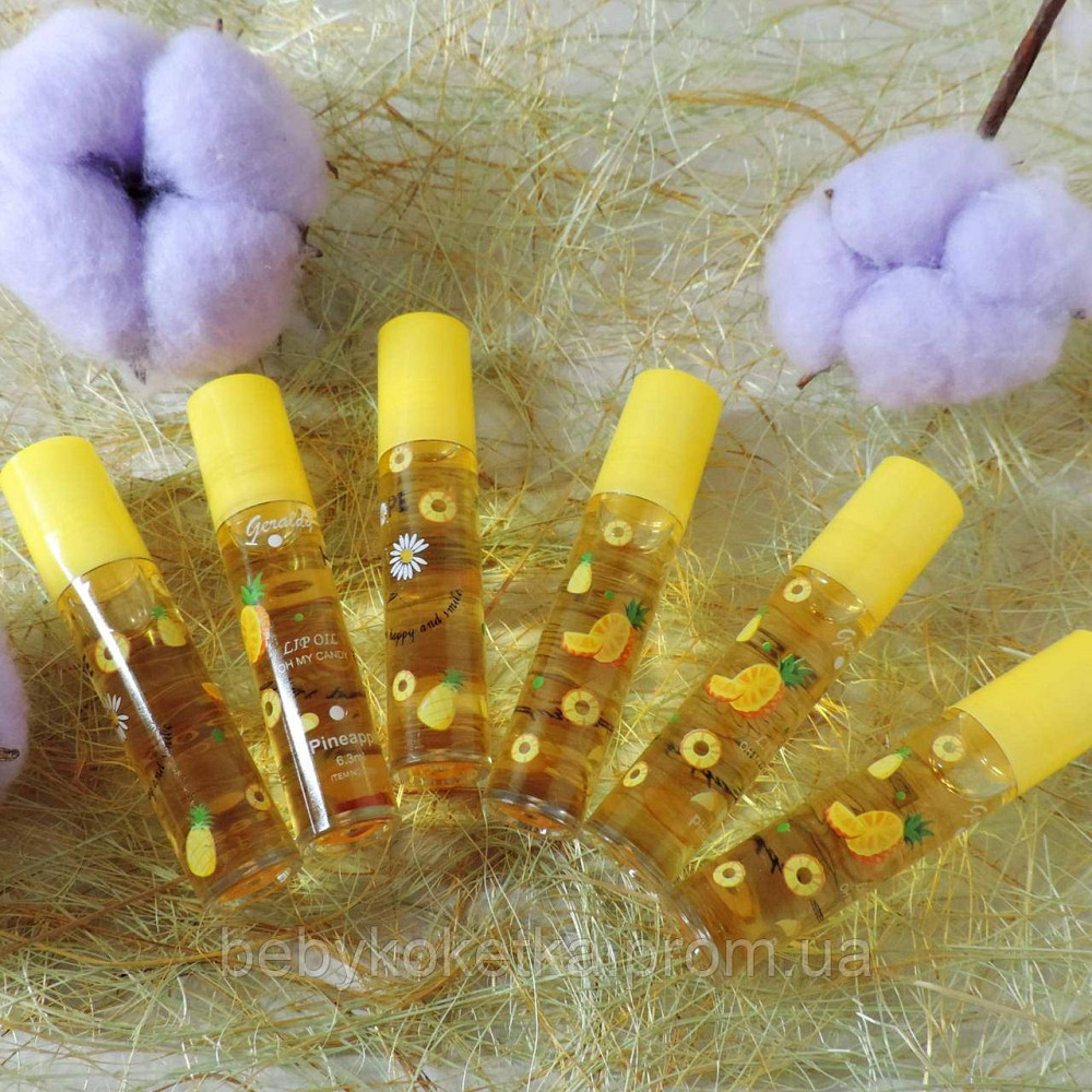 Масляні блиски для губ із фруктовим ароматом Ананаса Geraldy Lip Oil Kisssing Gloss Львів - фото 1