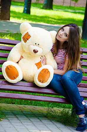 Плюшевий ведмедик М'яка іграшка Потап 90 см Персиковий Тернопіль