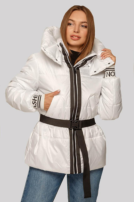 МОЛОДЕЖНАЯ ДЕМИСЕЗОННАЯ КУРТКА АЛЕСА СО СЪЕМНЫМ ПОЯСОМ И ТРИКОТАЖНЫМИ МАНЖЕТАМИ! 44-50р. Киев - изображение 5