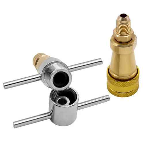 Муфта Ганзена быстросъемная 1/4 для заправки холодильного оборудования, латунь/сталь Киев