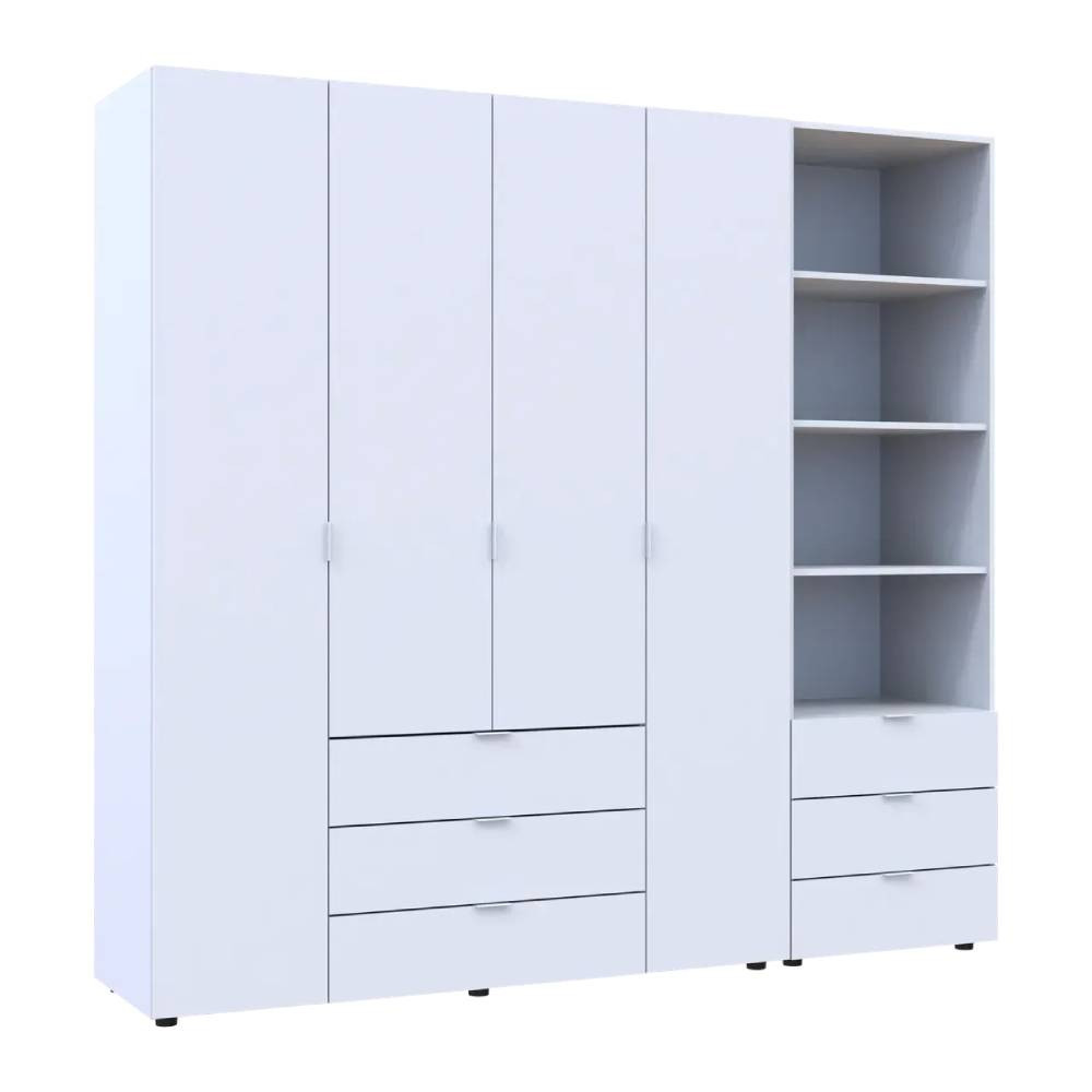 Шафа для одягу Doros Гелар Білий 4ДСП з пеналом 215х49.5х203.4 (DRS-011927) Дніпро - фото 7