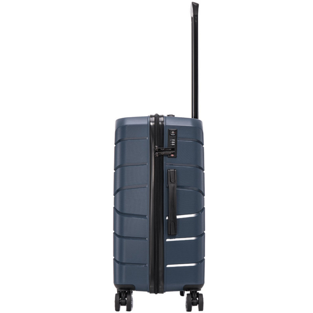 Чемодан полипропиленовый WINGS PP06 малый 55 см темно-синий Киев - изображение 2