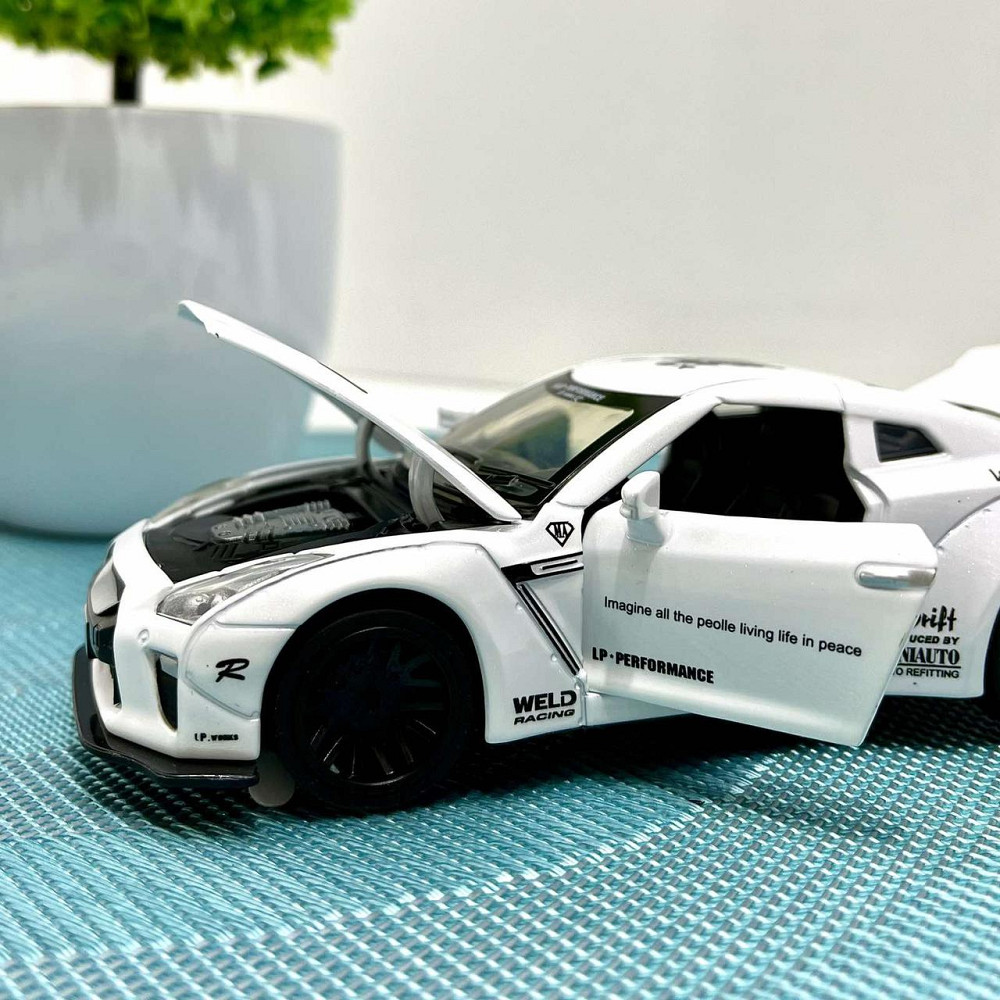 Машинка TK Union Nissan GTR Auto Expert металева, світло, звук, інерційна Біла (38071) Чернігів - фото 7