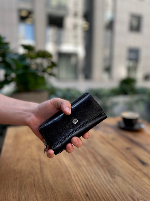 Черная ключница из натуральной кожи с отделением для денег ST Leather B416 Киев - изображение 2