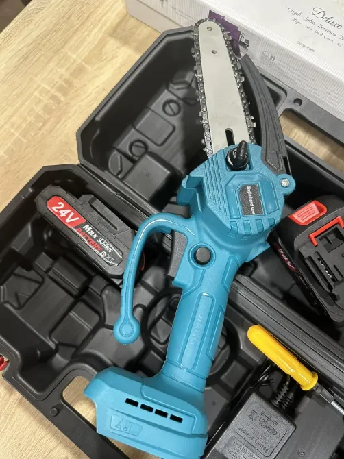 Мини пила (24В​​​​​​​, 5,0 Ач) Веткорез компактная и лёгка цепная пила аккумуляторная Коломия - фото 4