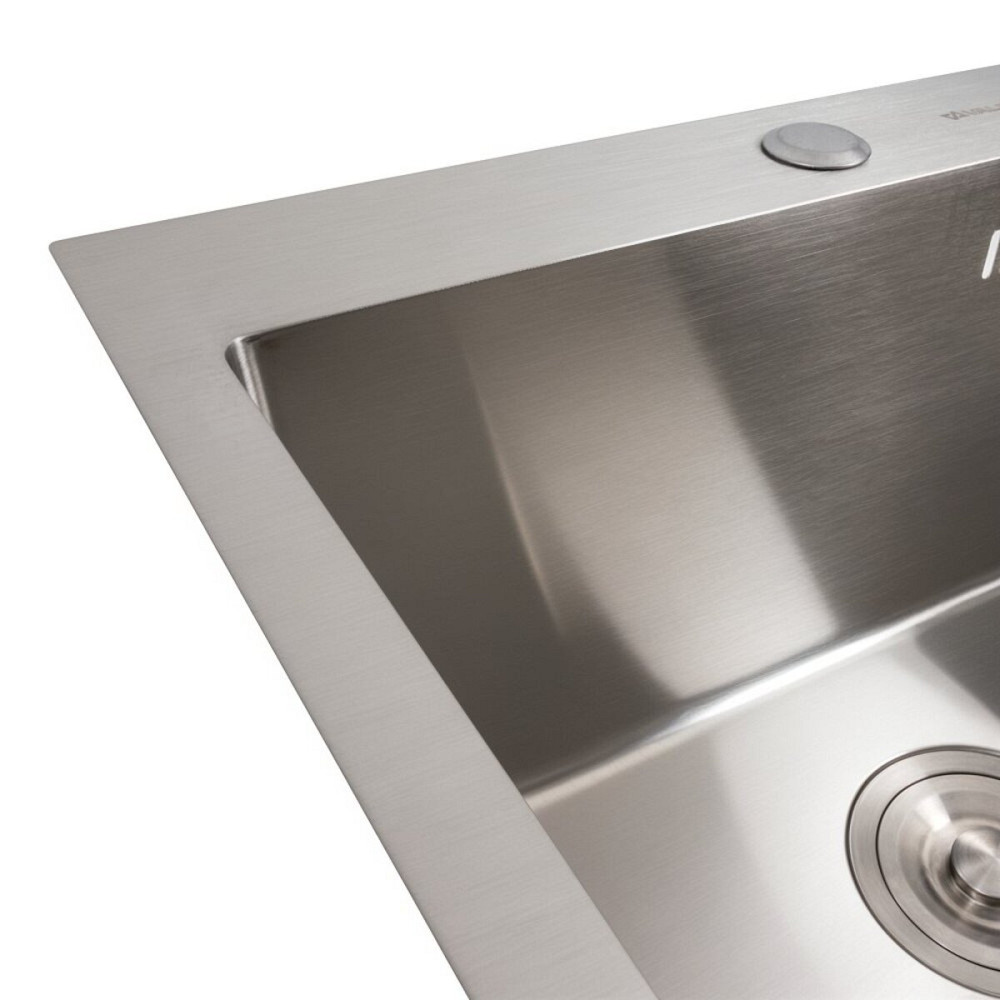 VALESO Кухонна мийка 50*50 нержавійка Valeso Handmade (сифон круглий, 3,0/0,8) Киев - изображение 4