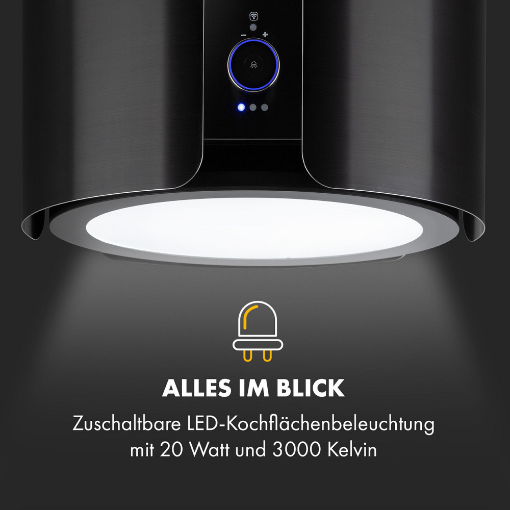 Витяжка Skyfall Smart Island Ø 45 см рециркуляційна 402м3/год LED чорна (Німеччина, читати опис) Рівне - фото 6