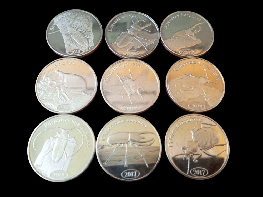 Суматра 500 рупій 2017-2019 ЖУКИ набір 9 монет Полтава - изображение 1