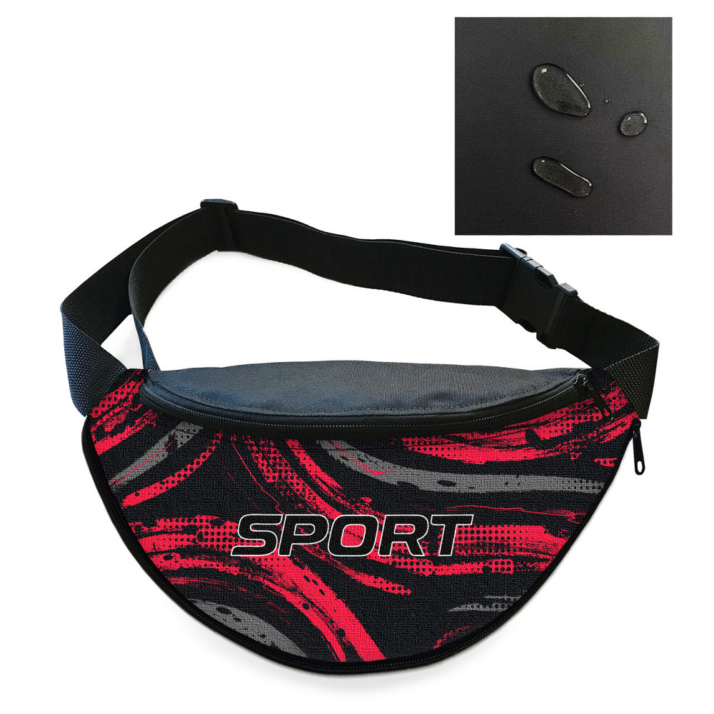Сумка-бананка мужская/женская Sport 32×16 см с расширителем поясная сумка или сумка через плечо (02885) Киев - изображение 1