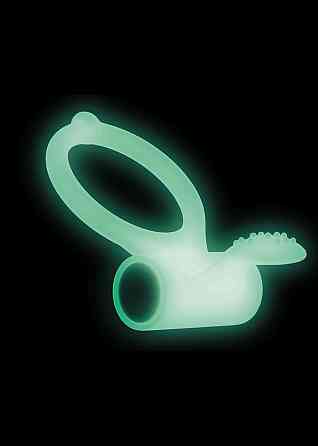 Ерекційне кільце Dorcel Power Clit White PHOSPHO з вібрацією, біле, світиться в темряві Sex Aura Київ
