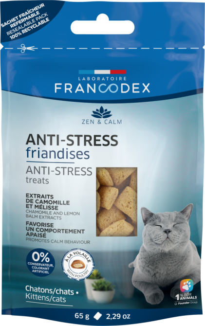 Ласощі антистрес Francodex (Франкодекс) для котів з екстрактом ромашки та меліси, 65 г Вінниця - фото 1