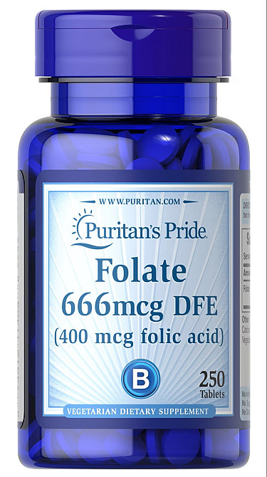Фолиевая кислота Puritan's Pride Folic Acid 400 mcg 250tabl Луцк - изображение 1