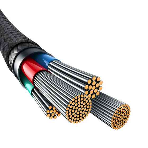 Кабель Baseus Unbreakable Series Fast Charging Data Cable USB to iP 2.4A 2m Cluster Black Киев