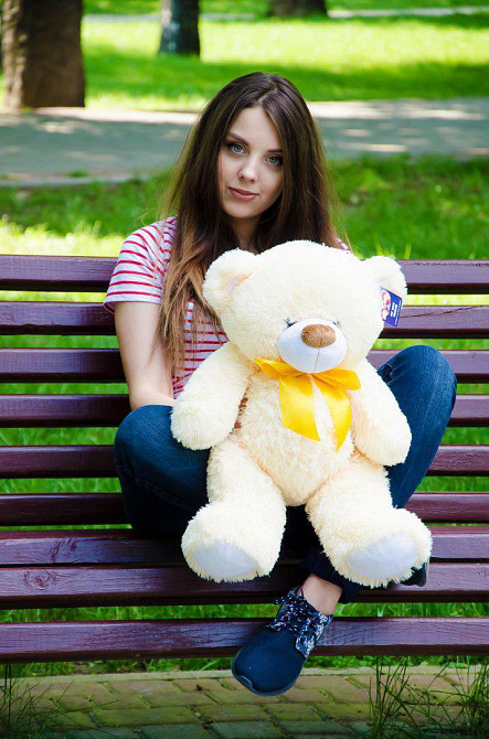 Плюшевий ведмедик М'яка іграшка Бойд 70 см Абрикосовий Тернопіль - фото 1