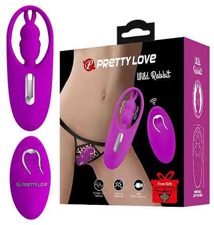 Вибро-стимулятор зайчик с пультом ДУ Pretty Love - Wild Rabbit, BW-022071ZW Sex Aura Киев
