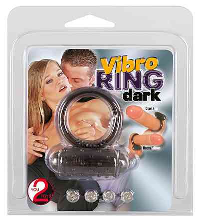 Ерекційне кільце - Vibro Ring Dark Silicon Sex Aura Київ
