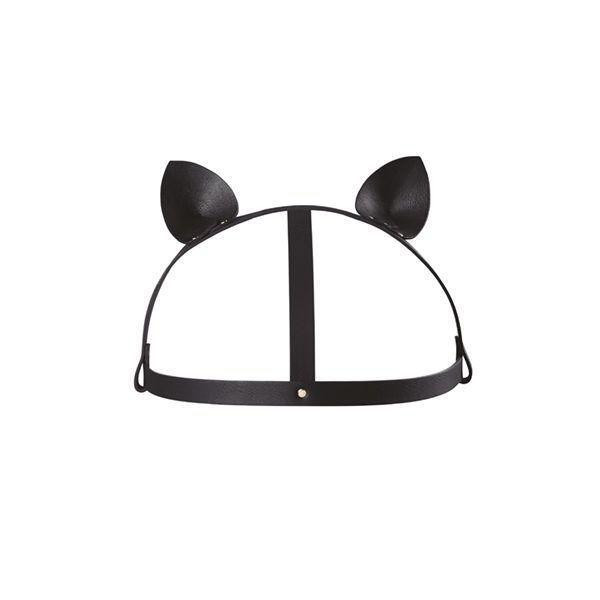 Маска кішечки Bijoux Indiscrets MAZE - Cat Ears Headpiece Black, екошкіра Sex Aura Київ - фото 1