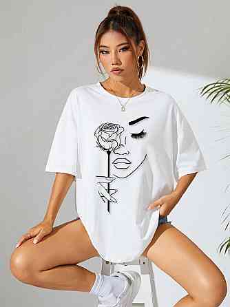 Футболка жіноча з принтом  42 Біла 2664082045 Дніпро