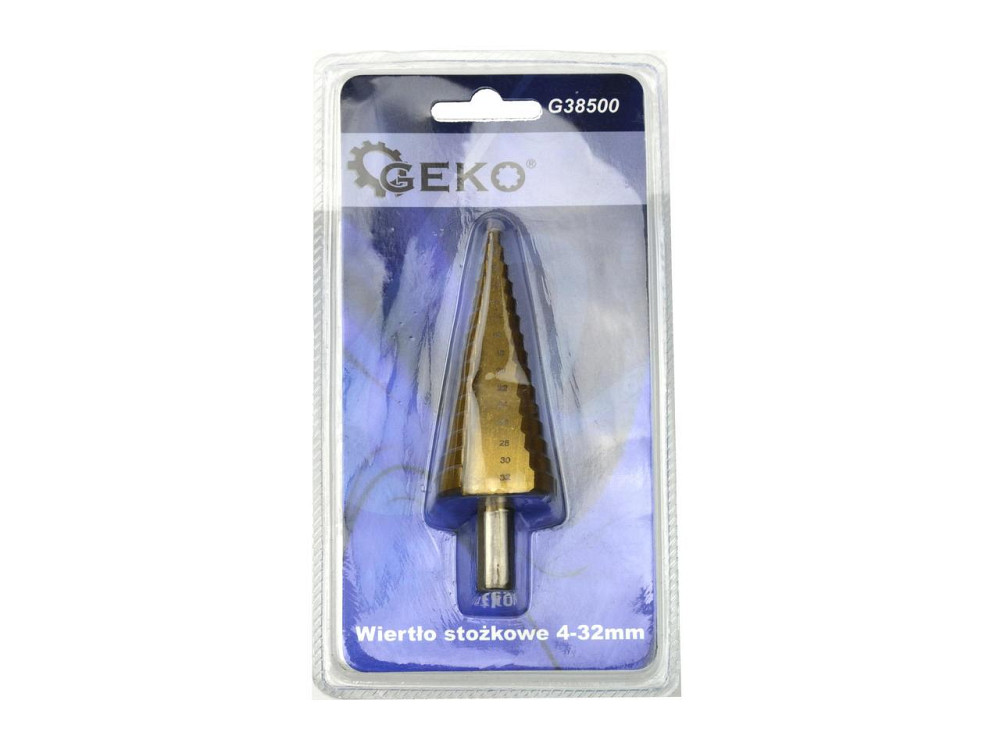 Свердло металу ступеневе "GEKO" HSS-tyt  4,0-32,0 / 2мм (4, 6, 8, 10, 12, 14, 16, 18, 20, 22, 24, 26, 28, 30, 32мм) Киев - изображение 3
