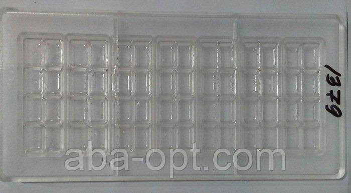 Форма полікарбонатна для шоколаду " плитка маленька" 27 х 13 х 2.5 см (шт) Одеса - фото 1