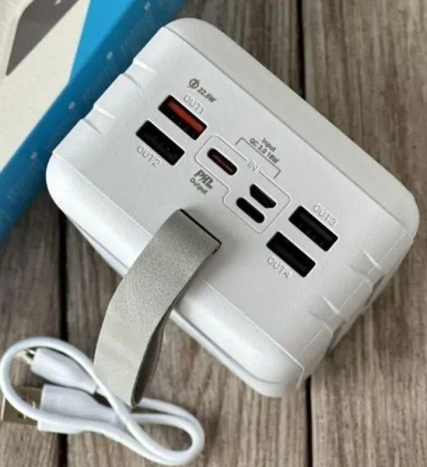 Power Bank Hoco J86B 60000 мАh с фонариком, быстрая зарядка 22.5W. Киев - изображение 4