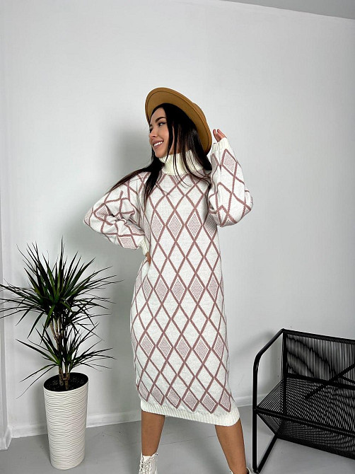 Жіноче в'язане плаття з орнаментом. 42-48р Київ - фото 7