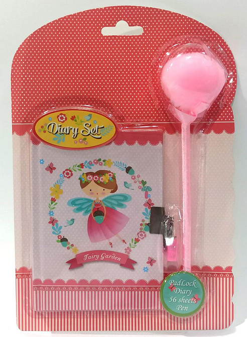 Блокнот на замочку 150x110mm, 70g, 56 л, ручка-пушок, Фея, шт Київ - фото 1