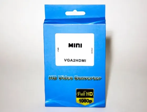 Переходник VGA на HDMI конвертер для ПК, ноутбука, видео регистратора адаптер преобразователь с аудио и внешним питанием HDMI - VGA VGA2HDMI(4272) Коломия
