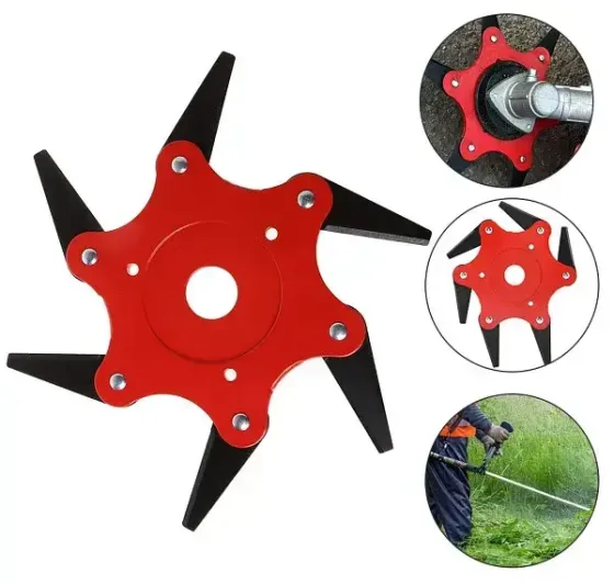 Косилный диск 6 сегментный на триммер для кустов, Нож для бензокосы Коломия