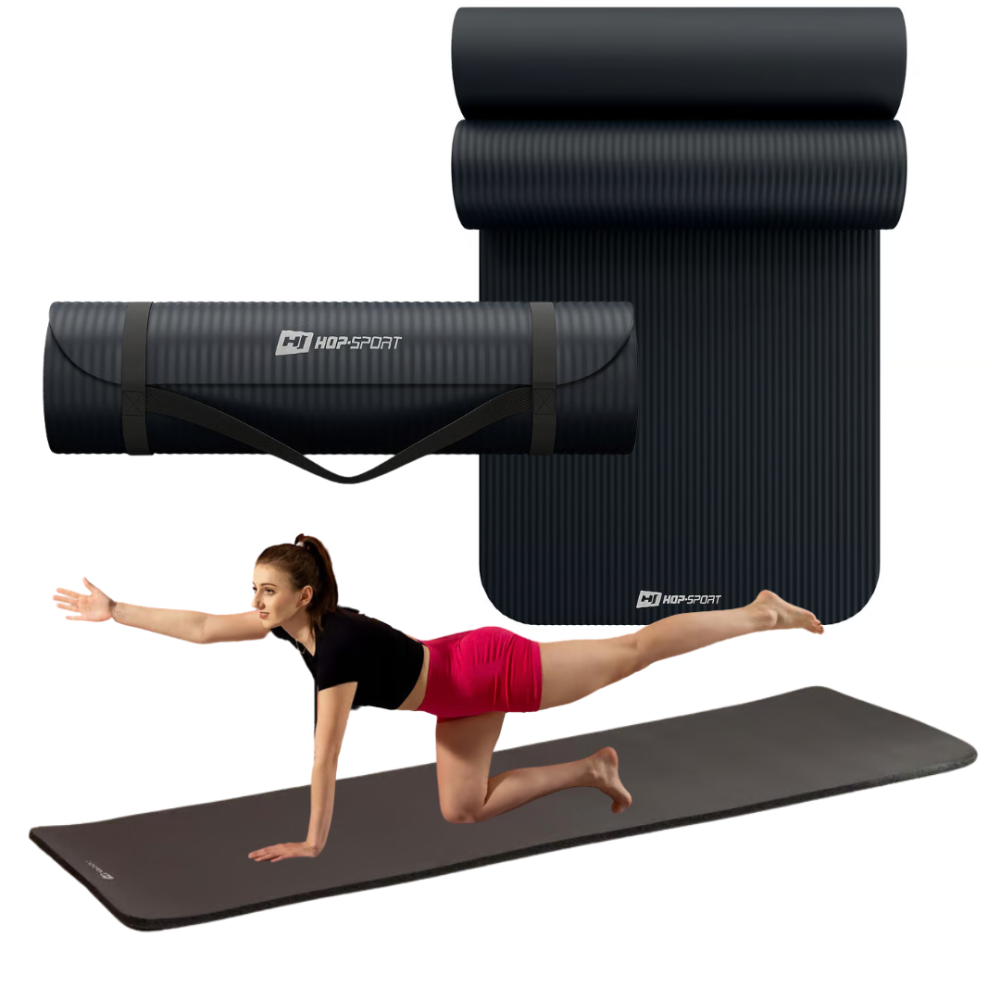 Колрик для йоги Hop-Sport HS-NB015GM NBR 1,5см черный Киев - изображение 7