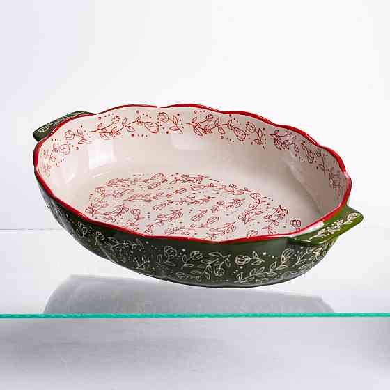 Форма для запікання Vintage 40×25×6.5 (см) овальна з ручками Зелена HM05-04 Київ