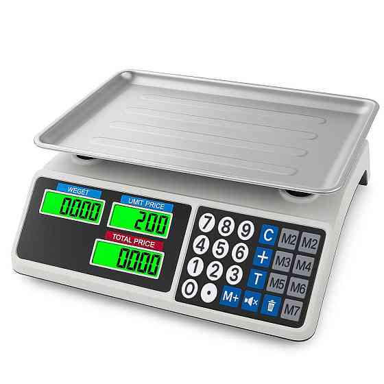 Торговые весы до 50 кг, со счетчиком цены, от сети и аккумулятора, DT 809 / Электронные весы / Настольные весы Киев