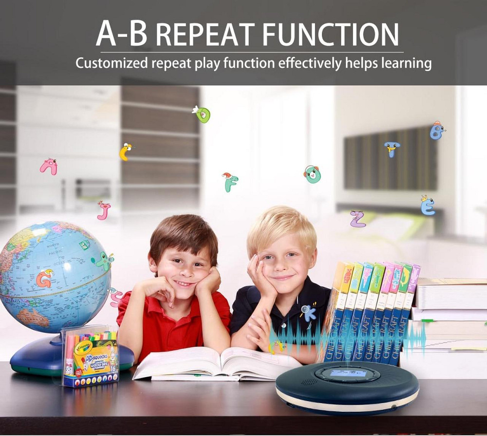 Портативний CD-програвач CCHKFEI C302 РК-дисплей з вбудованими динаміками та акумулятором Дніпро - фото 8