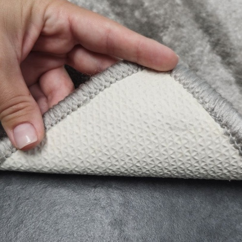 Набір килимків для ванної кімнати 2шт 50*80см+40*50см U-виріз Ромб Smile світло-сірий поліпропілен Дариана Житомир - фото 5