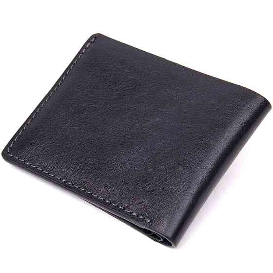 Портмоне з натуральної шкіри Чорний (GRANDE PELLE) Київ