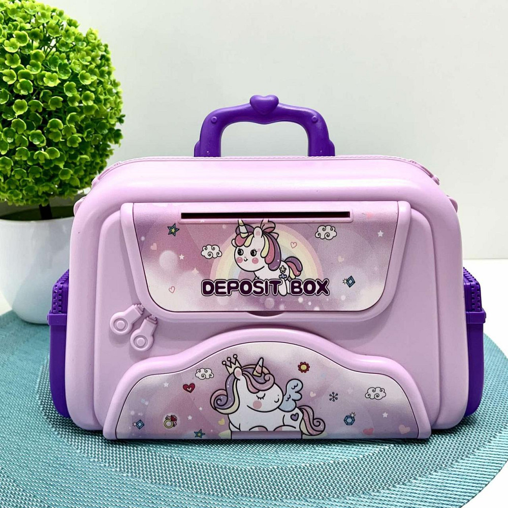 Скарбничка-сейф для дівчинки Сумочка із кодовим замком звук світло Фіолетова (MK 5418) Чернігів - фото 4