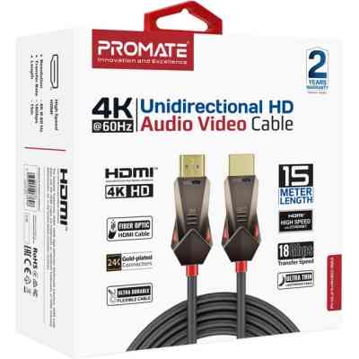 Кабель мультимедийный HDMI to HDMI 15.0m v.2.0 prolink4k60-15m Promate (prolink4k60-15m) Винница