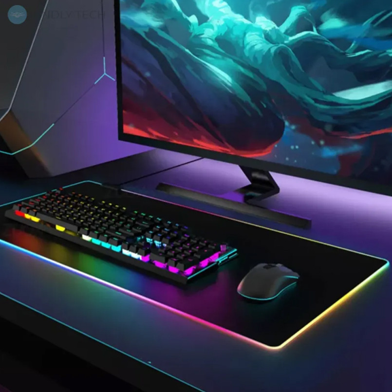Великий RGB килимок для ігрової мишки та клавіатури з підсвічуванням 80x30 см Бровари - фото 8