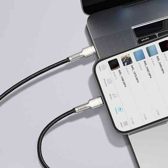Кабель Baseus Cafule Metal Type-C to Lightning PD 20W 0.25м чорний Львів